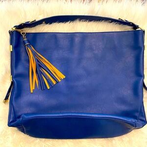 Just Fab Large Colbalt Blue Tote Bag